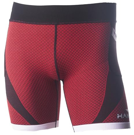 HANKER Mallas Cortas Running Hombre de compresión con Bolsillos para Trail | 85% poliéster, 10% elastano, 5% poliamida, compresión firme, bolsillos, secado rápido, para trail