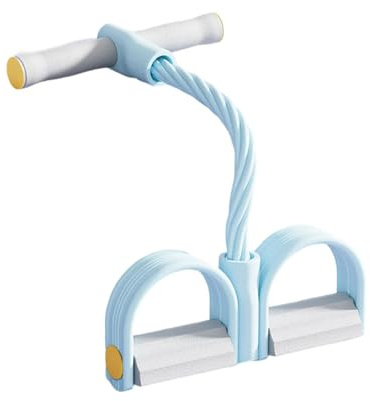 Banda de resistencia con pedal, cuerda de tensión de yoga de 6 tubos, banda elástica de entrenamiento con mango - para fitness, entrenamiento, pilates, actividad física, uso doméstico, gimnasio