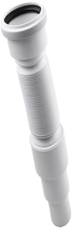Tubo di scarico flessibile in PVC diametro 50 mm grigio, estensibile fino a 1 m for connettore doccia lavello vasca