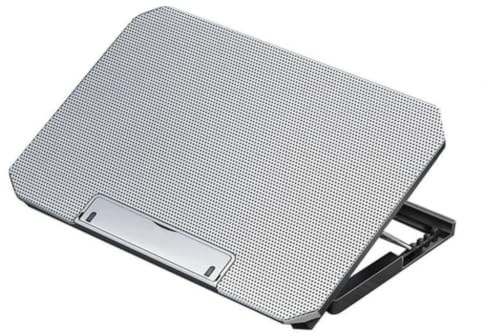 Frozapad Laptop Cooling Pad - Powerful Quiet Fans Adjustable, Stand for Home Office (Grey)