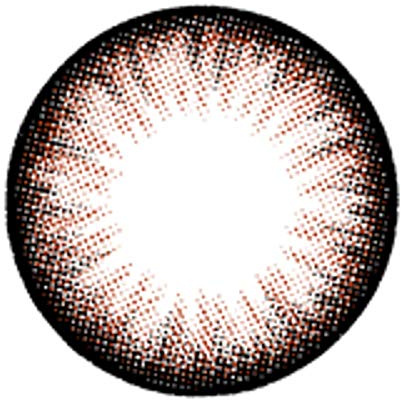 Matlens – EOS Farbige Kontaktlinsen mit Stärke braun brown circle lenses Big eyes ALMOND 2 Linsen 1 Kontaktlinsenbehälter 1 Pflegemittel 50ml -100