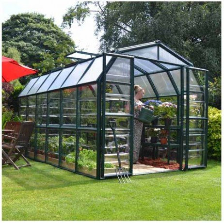 Canopia Serre de Jardin en Polycarbonate Rion Grand Gardener 10,38 m², Ancrage au Sol Non