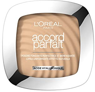 L'Oréal Paris Cipria in Polvere Uniformante Fissante Accord Parfait, Finish Matte e Risultato Naturale, 2N Vanille