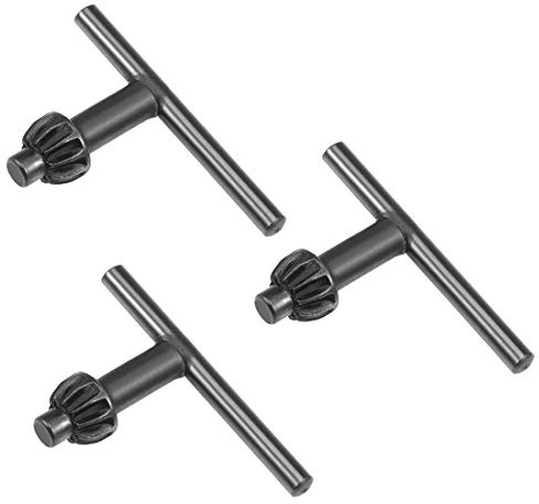 sourcing map Chuck Key 6mm Key 11 Teeth for 1.5-10mm Drill Chuck Black 3pcs