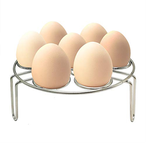 Egg Steamer Rack, Alamic Egg Rack Steamer Trivet Basket Stand for Instant Pot 3 Quart Accessories and Pressure Cooker 3 Qt Accessories, Stainless Steel - 1 Pack