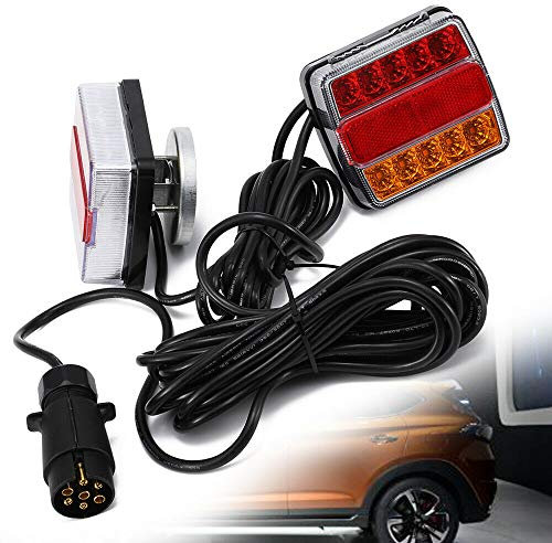 12V LED Rücklichter Rückleuchten Autokennzeichen Beleuchtung Lichter Leuchten Rückleuchten Rückfahrlicht LED Rücklicht Blinker (7 Polig Fertig verkabelt 7,5 mtr)