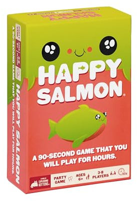 Exploding Kittens Happy Salmon by Exploding Kittens - Card Games for Adults Teens & Kids - Fun Family Games