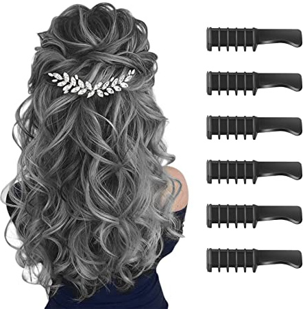 Peines de Tiza para el Cabello para Niñas, Color de Cabello Brillante Temporal para Niños, Regalos de Cumpleaños, Edad 4-12, Color Lavable para Niños Navidad año Nuevo Cosplay(Negro)