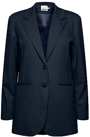 ICHI IHKATE SUS 194010/Total Eclipse Blazer décontracté pour Femme Taille M, 194010/Total Eclipse, M