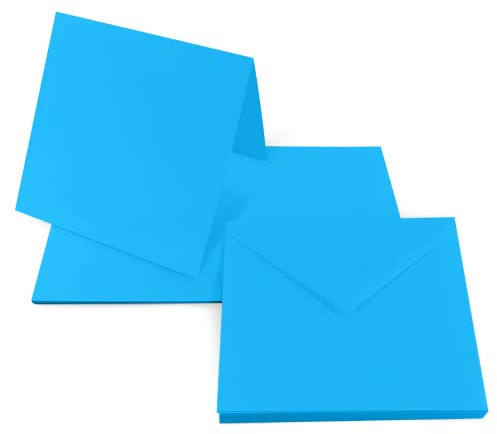 Netuno 25 vikta kort 25 fyrkantiga kuvert 14 x 14 cm regnbåge mörkblå kortsats med brevfickor indexkort vikta kortpaket vikbara kort med brevkuvert kvadratiska färgglada