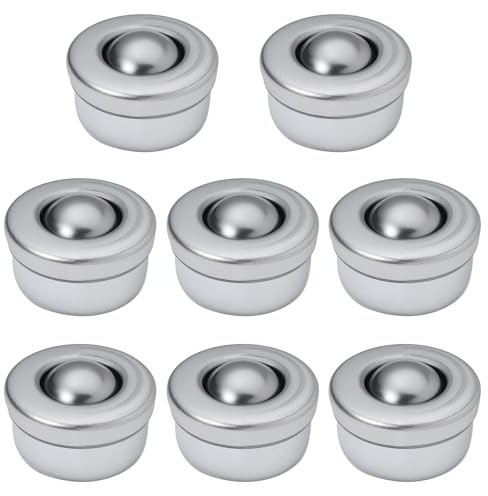 NAKUPENDA Kugelrollen 8 Stücke Möbelrollen Klein Kugelrollenlager Rollen Lager Universal Kugellager Rollen Lagerübertragung Lager (10mm Höhe)