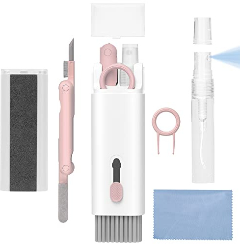 Laptop Screen Keyboard Earbud Cleaner Kit，Electronics Cleaning Tool for MacBook iPad iPhone Pro Cell Phone,airpod Cleaner kit,Computer Cleaning Tool Kit(Pink)