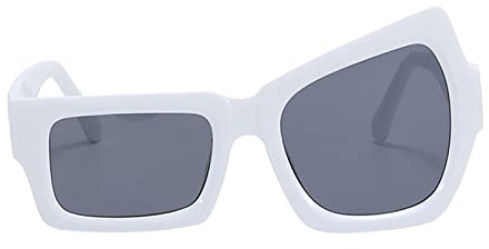 Vuncio Occhiali da sole polarizzati irregolari oversize per donna Uomo Occhiali da sole vintage con protezione dalla Occhiali da sole grandi classici Catenina in Argento