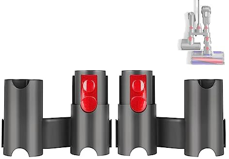 Odashen 2 Stück Aufbewahrungs-Halterungen Zubehörhalter für Dyson V7 V8 V10 | Aufsatzhalter für V11 V15 Outsize Cordless Stick Staubsauger, Dockingstation Wandhalterung Befestigungen