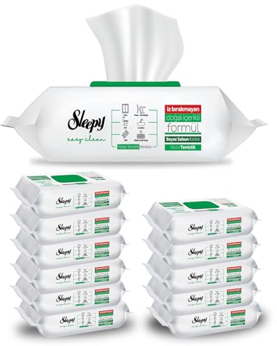 Clearfee Lingettes de nettoyage XXL Lot de 12 paquets de 100 lingettes jetables sans chlore paraben 100 feuilles