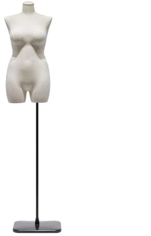 Schneiderpuppe Damenbüste Übergröße Weibliche Kleiderform mit Schwarz Quadrat Metall Basis, Halbkörper-Schaufensterpuppe für Die Präsentation Von Damenbekleidung, Höhenverstellbar Männchen ( Size : Wi