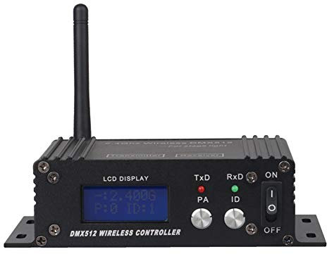 PEKKA DMX 512 Wireless Controller Ricevitore Trasmettitore Display LCD Potenza Regolabile per Disco DJ Stage Bar Light-EU Plug