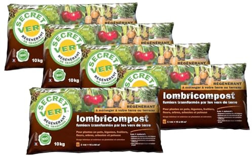 Secret Vert Terreau lombricompost régénérant Lot de 5