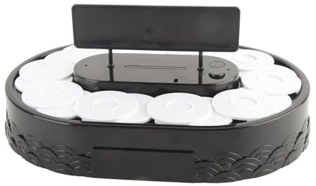 Sonew Sushi Machine, Automatic Rotating Table Display Stand & Swing Tray Turntable, Dual-Purpose Sushi and Dessert Display for Home & Business Use, Convenient Cupcake (ABS)