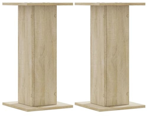 vidaXL Växtställ 2 st sonoma-ek 30x30x60 cm konstruerat trä, blomsterställ, kruktställ, växtställ inomhus, blomkrukställ, krukväxtställ, växtbord