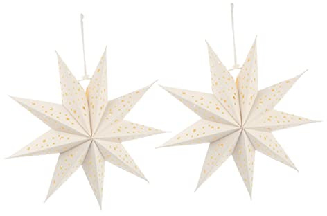2pcs Paper Star Lantern Lampshade Light Cover for Xmas Christmas