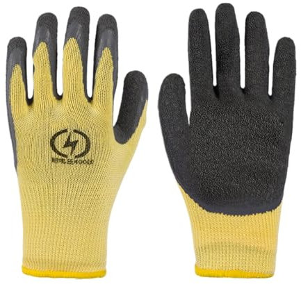 Electrical Safety Gloves, 400V Voltage Insulating Glove, Insulating Gloves for Lineworker Electricians, Non-Slip Protective Gloves