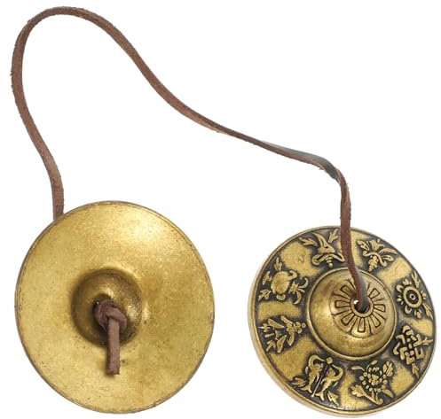 WHAMVOX Kupfer Tingsha Meditationsglocken Satz Handliche Buddhistische Handbecken Aus Robustem Kupfer Klanginstrument Für Yoga Meditation Und Spirituelle Übungen