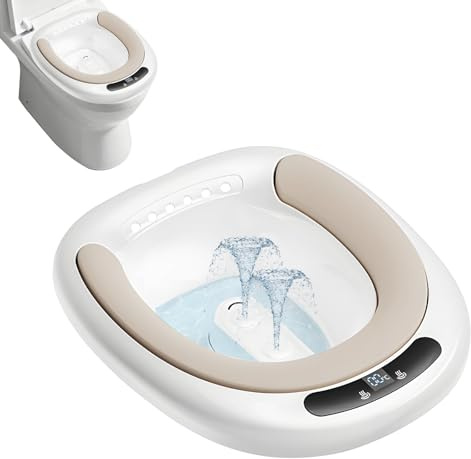 Sitzbad für Die Toilette, Geeignet für 99% Der Toiletten, Tragbares Bidet Mit Zwei DüSen FüR Die GynäKologische Und Anale Reinigung, Unisex-Bidet, Geeignet für Den Hausgebrauch