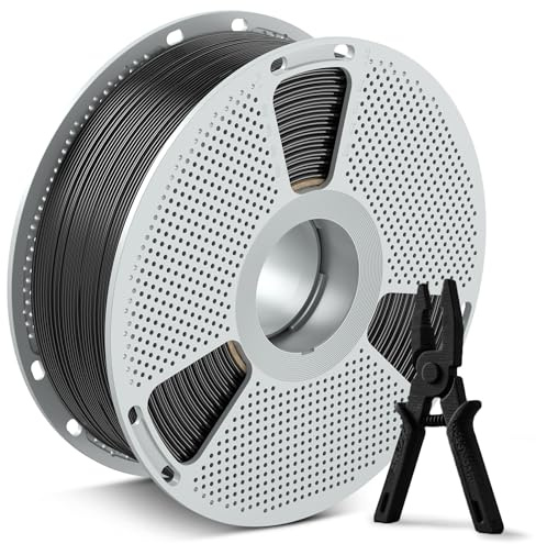 SUNLU Easy PA Filamento per Stampante 3D, Nylon 6+66 (PA), Resistente e Durevole, Stampa Senza Deformazioni, Bobina PC da 1KG, Compatibile con la Maggior Parte delle Stampanti FDM 3D, Nero