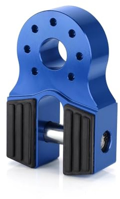 JBJXFAMAY Cubierta Gancho Ojo Conector Cabrestante Gancho Cabrestante Montaje Grillete Cabrestante para Vehículos Todoterreno Grillete Enlace Plano(Azul+UE)