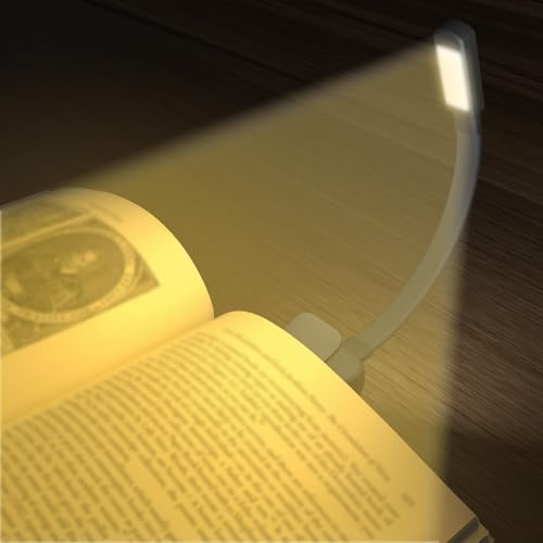 Book Lights for Reading at Night,Reading Lights,AAA Battery Clip-On Led Reading Light with 3 Colors & Stepless Dimming,Portable and Ultra-Lightweight with Long Runtime(Black)