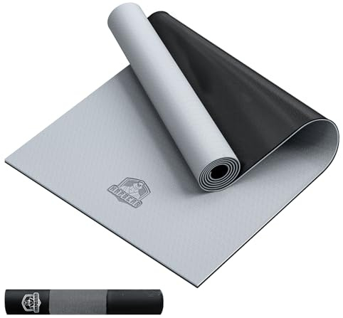 HAPBEAR Yogamatte Große 183×91×0,6 cm – Rutschfeste, Zweifarbige PVC-Yogamatte Mit Hoher Dämpfung – Ideal Für Yoga, Pilates Und Training Zu Hause + Netzbeutel
