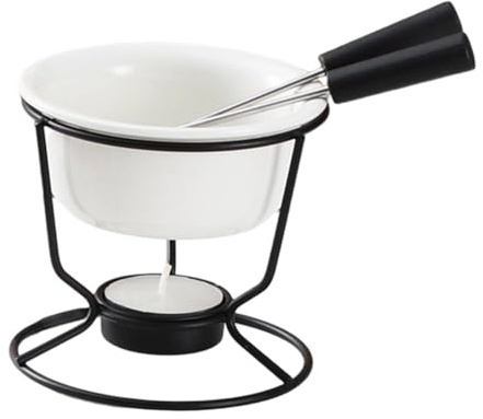 Fenteer Käsefondue-Set mit Gabeln zum Käseschmelzen, Schokoladenfondue-Set für Desserts, Snacks, Karamellmilchtee und Tapas