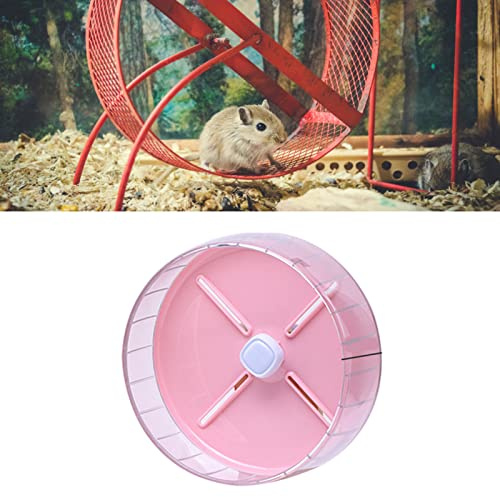 Generic Tyst Hamsterhjul Anti-halk Slitstarkt Lättanvänt Hamsterträningshjul för Guldhamstrar (Rosa)