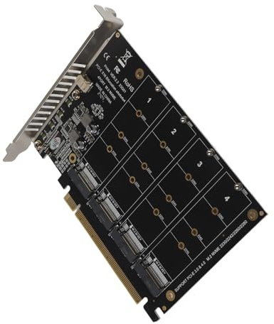 Generic Tarjeta de Expansión para Lector de Disco Duro con Adaptador M.2 de 4 Puertos para una Gestión Eficiente del Almacenamiento (ph44)