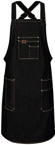 Red Kap mens Shop work utility aprons, Prewashed Black, 28W x 36L US
