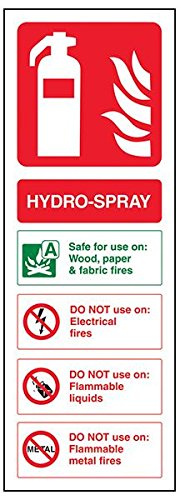 VSafety „Hydro-Spray ID“ Schild, Hochformat, 3 Stück, 100mm x 280mm, 3