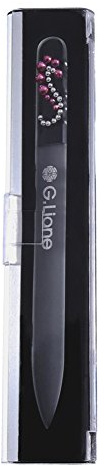G.Liane Nagelfeile Mit Aluminium Etui - Glasnagelfeile Mit Kristallen – Doppelseitige Kristall Glasfeile Maniküre Pediküre Für Frauen Männer Kinder – Für Natur Und Acrylnägel (Pink Seahorse) | Kristall Glasfeile Maniküre Pediküre Nagelpflege Geschenkset Für Frauen Männer