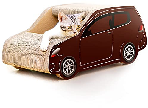 OMEM Katze Scratch Board, SUV Autoform Katze Spielzeug,Katzennest aus Wellpappe Hergestellt, 60x30x26cm
