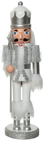 CHICCIE Casse-noisette blanc 8 x 7 x 28 cm – Présentoir décoratif de Noël