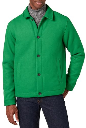 Amazon Essentials Men's Wool Blend Bomber Jacket (Available in Big & Tall), Green, XX-Large Big