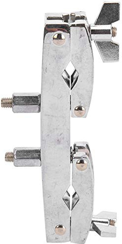 Tige de serrage pour kit de batterie Fabriquée en alliage d'aluminium de haute qualité, elle a une belle apparence et une tige de fixation pratique en alliage d'aluminium argenté.