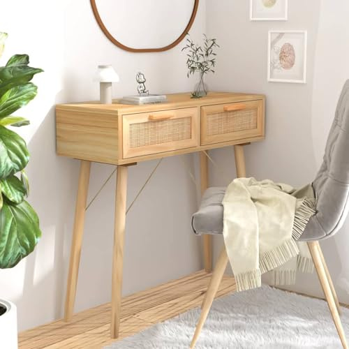Tidyard Mesa Consola escandinava con Almacenamiento organizar y Decorar tu hogar