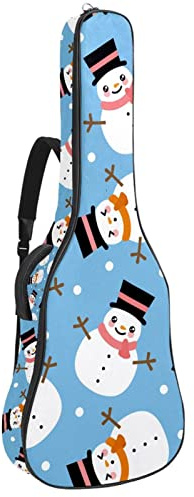 Akustisk gitarrväska vattentät gitarrryggsäck tjock mjuk vadderad tecknad dinosaurie mönster klassisk gitarrväska, Färg3, 42.9x16.9x4.7 in, Väskorganiserare