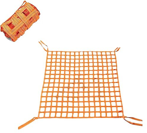 Hängendes Frachtnetz - Hangendes Hebenetz Aus Polyester, Anhängernetz, Kajakdeck Gepäcknetz, Materialhandhabungsgurte, Für BAU-Rigging Bewegliches Abschleppen Hebearbeiten (Size : 3 X 3M/Mesh 20cm/Lo