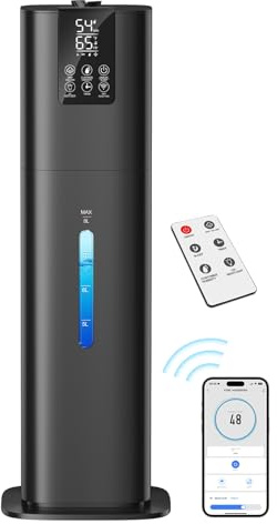 Honovos Smart Humidifiers Large Room Bedroom Home, 2.11Gal(8L) Quiet Top Fill Cool Mist Humidifier, Smart App & Remote Control, 3 Speed Humidifier with 360° Nozzle, Humidity Setting for Baby Office