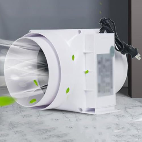 BETAM 110Mm Aspiratore Bagno,Estrattore Aria Silenzioso con Alimentatore con Regolazione della velocità,253 M³/H Ventola Aspirazione,IPX2 Impermeabile,per Booster,Cucina Ventilazione