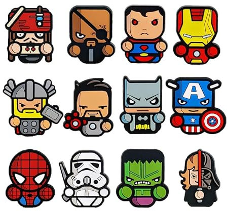 12 Kühlschrankmagnet Superhelden-Magnete Kinder Kühlschrank Lustige Kühlschrankmagnete Dekorative Magnete für Whiteboards, Vorschule, Lehrplan, Zuhause, Klassenzimmer