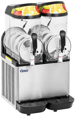 Royal Catering RCSL 2/12A Machine à granita 2 x 14 l LED Panneau de commande numérique Royal Catering Machine à granita professionnelle Machine à granita pas cher Machine à granité