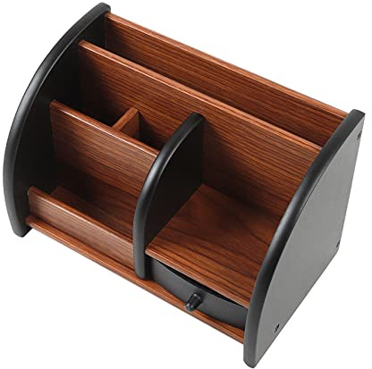 KAPIPALA Schreibtisch Organizer, Ablagebox Stiftehalter mit Schublade für Büro, Holz Stiftehalter Schreibtisch, für Arbeitszimmer, Schlafzimmer, Büro, Schule, Klassenzimmer
